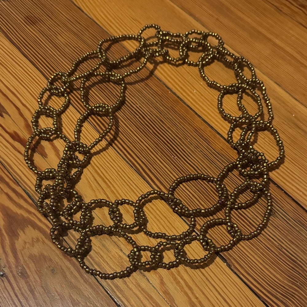 Elegant Gold Beaded Necklace